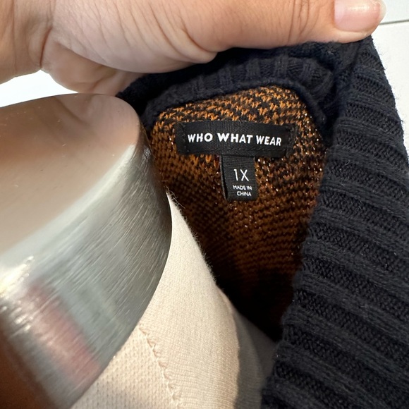 Who What Wear target knit leopard sweater 1X - Picture 3 of 8